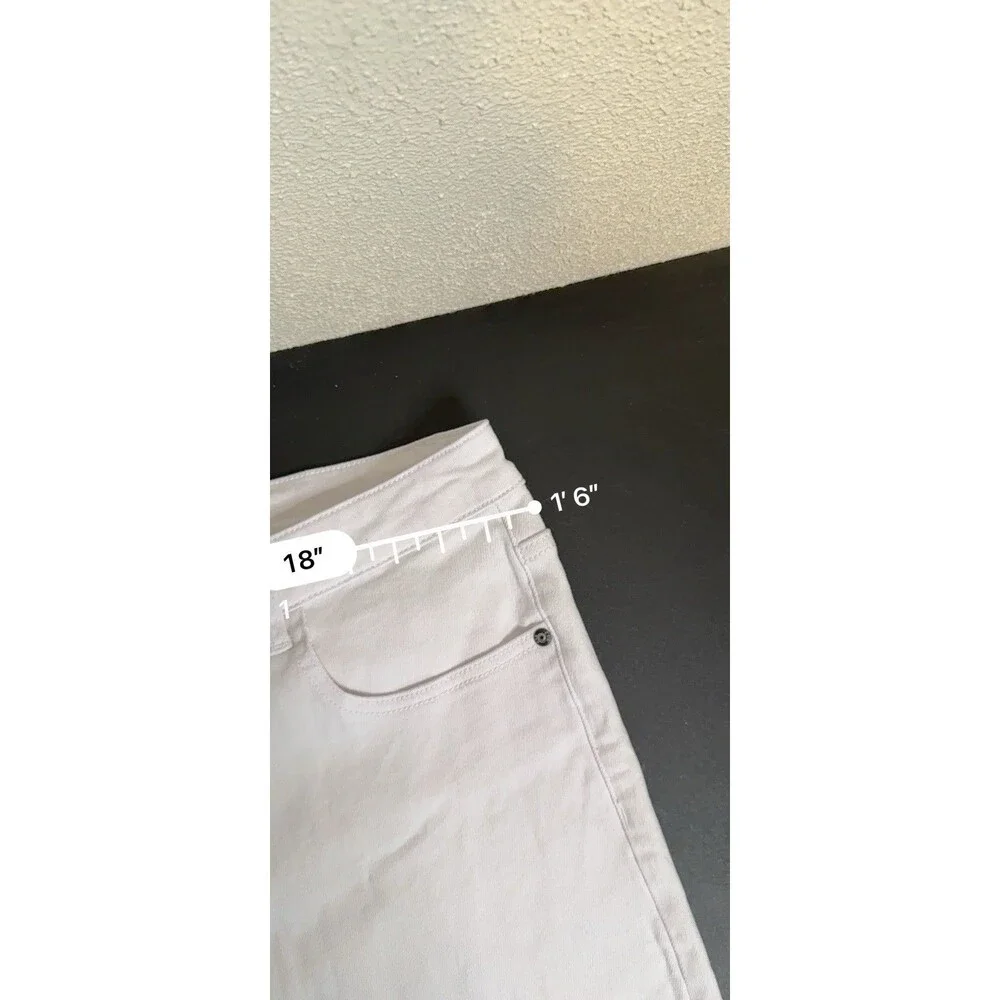 ZLZ Men's White Jeans Stretch Slim Fit Younger-Looking Comfy Pants Size 36 EUC